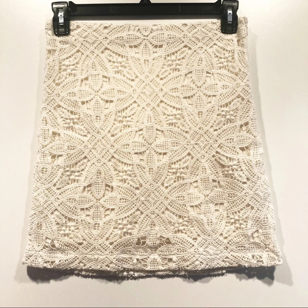 Jack by BB Dakota Fiona Crochet Lace Mini Skirt